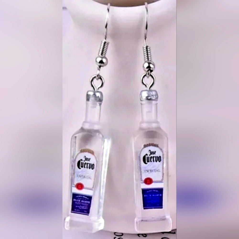 Jose Cuervo tequilla drop earrings Funny Gag gift